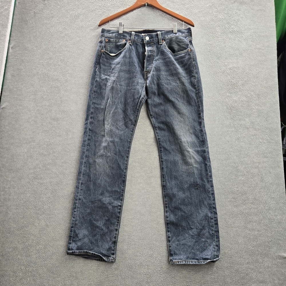 Levi's 501 Men Jeans 31X30‎ Blue Denim Original Fit Straight Leg 29" Inseam